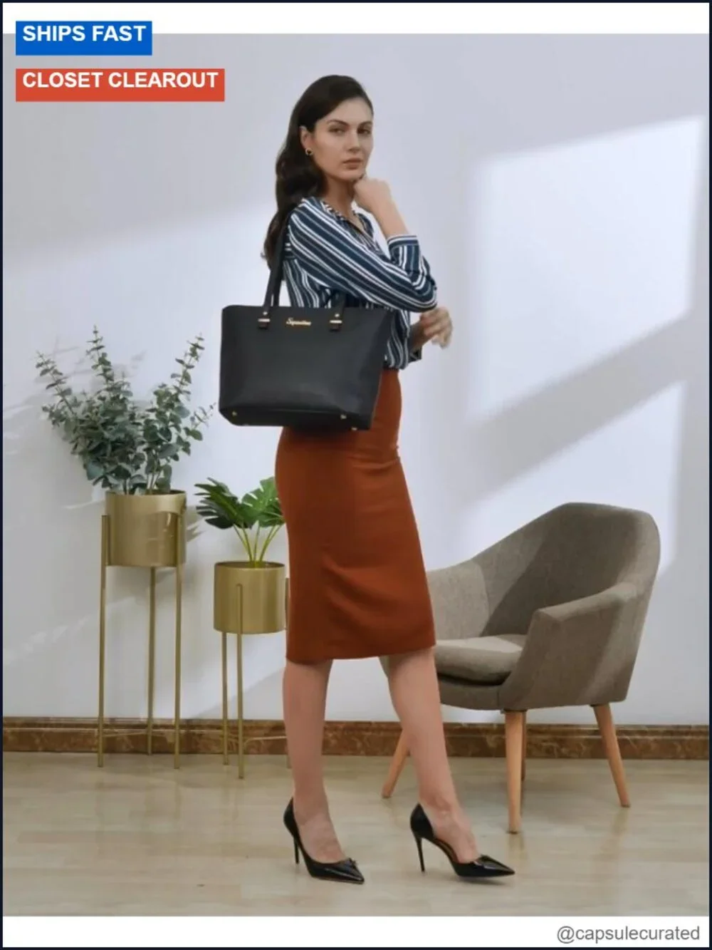 Women's Faux Leather Satchel Tote Set with Wallet and Clutch